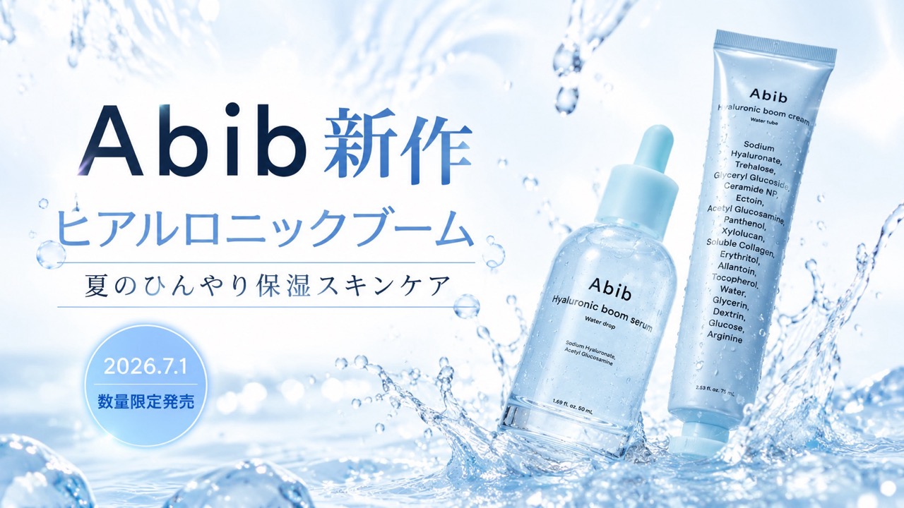 Abib新作ヒアルロニックブームで夏のひんやり保湿スキンケアのアイキャッチ画像