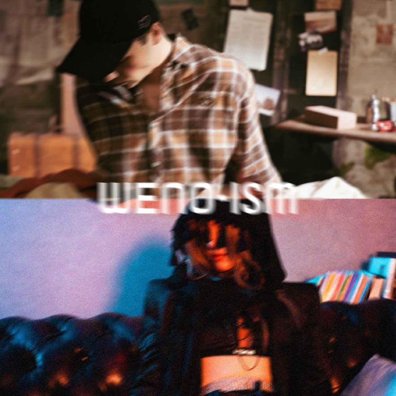 &TEAM NICHOLASがWENO-ISMプロジェクトに込めた哲学を象徴するビジュアル。彼自身のスタイル観と美意識を表現したアートワークやロゴデザインが映し出されており、プロジェクト名の由来となる世界観を視覚的に伝えている。